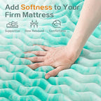 SINWEEK Mattress Topper Memory Foam Mattress Topper 2 Inch Queen Soft Mattress Pad for Pressure Relief, 5-Zone Design, CertiPUR-US Certified, Green