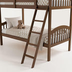 Storkcraft Long Horn Twin-Over-Twin Bunk Bed (Hazelnut)- GREENGUARD Gold Certified, Converts to 2 Individual Twin Beds