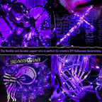 JMEXSUSS 8 Pack 50 LED Fairy Lights Battery Operated - Purple Halloween Lights for Gift Party Garden Patio Home Halloween Christmas Decorations