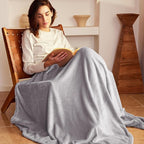 Exclusivo Mezcla Fleece Blanket Twin Size for Bed, Super Soft and Warm, All Season Use, Cozy, Plush, Lightweight, 60x80 Inches Light Grey
