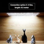 WOBANE LED Under Cabinet Lighting Kit,Flexible LED Ribbon Lights Bar,Under Counter Lights for Kitchen,Cupboard,Desk,Showcase,Shelf,6.6 Feet Rope Light Set,120 LED,1200lm,6000K White,4 Panel