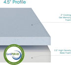 Classic Brands 4.5-Inch Cool Gel Memory Foam Replacement Mattress for Sleeper Sofa Bed Queen, Plush