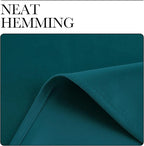 NICETOWN Teal Blackout Cafe Faux Silk Curtains for Small Windows, 42" Wide by 84" Long, 2 Panels, Grommet Thermal Insulated Blackout Satin Drapes for Bedroom