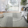 Abani Rugs Nuevo NUE150A Beige Arch Pattern Knot Area Rug (Black, 9' x 12')