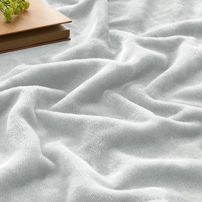 BEDELITE Fleece Blanket Dove Grey Throw Blankets for Couch & Bed, Luxury Plush Cozy Fuzzy Blanket 50x60 inches, Super Soft Warm Lightweight Throw Blanket for Travel Camping