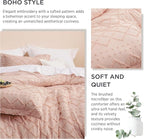 Bedsure California King Comforter Set - Coral Pink Comforter, Boho Tufted Shabby Chic Bedding for Kids, 3 Pieces Vintage Farmhouse Bed Set for All Seasons, Fluffy Soft Bedding with 2 Pillow Shams