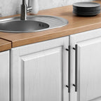 JOY DECOR 60 Pack Cabinet Handles, Black Cabinet Pulls, 8-3/4 in Hole Center Kitchen Hardware, Stainless Steel T Bar Handles for Dresser Drawers