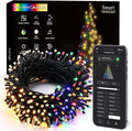 ODEETRONIC Smart Christmas Tree Lights, 98 ft 300 LED Color Changing Christmas Lights, Warm White & Multicolor Mini String Light, Music Xmas Fairy Light for Indoor Outdoor Decor, APP/Voice Control