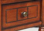 Convenience Concepts French Country Khloe 1 Drawer Accent End Table 14" - Traditional Farmhouse Side Table with Storage Drawer and Shelf for Living Room, Mahogany