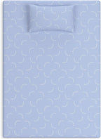 Signature Design by Ashley Full Size iKidz 7 Inch Firm Gel Memory Foam Mattress with Stretch Knit Cover & Pillow Included, Blue Ocean, Fiberglass Free, Mattress in A Box