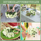 Geosar 16 Bundles Artificial Peonies Flowers Fake Silk Peony Bouquet Faux Peonies Flowers Bulk for Decoration Vase Floral Arrangements Wedding Party Table (Green)