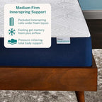 Sleep Innovations Marley Hybrid 10 Inch Cooling Gel Memory Foam and Innerspring Coil Mattress, Queen Size, Bed in a Box, Medium Firm Advanced Support