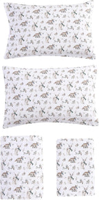 Eddie Bauer - Queen Sheets, Cotton Flannel Bedding Set, Brushed For Extra Softness, Cozy Home Decor (Woodlands Friends, Queen)