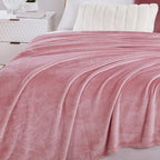 Walensee Fleece Blanket Plush Throw Fuzzy Lightweight (XL-Twin Size 66x90 Blush) Super Soft Microfiber Flannel Blankets for Couch, Bed, Sofa Ultra Luxurious Warm and Cozy for All Seasons