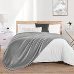 Walensee Fleece Blanket Plush Throw Fuzzy Lightweight Super Soft Microfiber Flannel Blankets for Couch, Bed, Sofa Ultra Luxurious Warm and Cozy for All Seasons (Ash Grey, 90"x90")