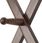 SKOLOO Accordion Wall Hanger with 28 Hooks, Modern Expandable Coat Rack Hat Rack for Wall, Solid Wooden, Walnut Color