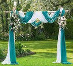 Warm Home Designs 30 Feet Long Sheer Green Teal Window Scarf. These XXL Length Valance Window Scarves 54 X 360 Inches in Size. Great as Bed Canopy or Wedding Arch Draping Fabric. AM Teal 360"