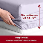 Mellanni Twin XL Sheets Set - 3 PC Iconic Collection Bedding - Hotel Luxury, Extra Soft, Cooling Bed Sheets - Wrinkle, Fade, Stain Resistant (Twin Extra Long, Lavender)