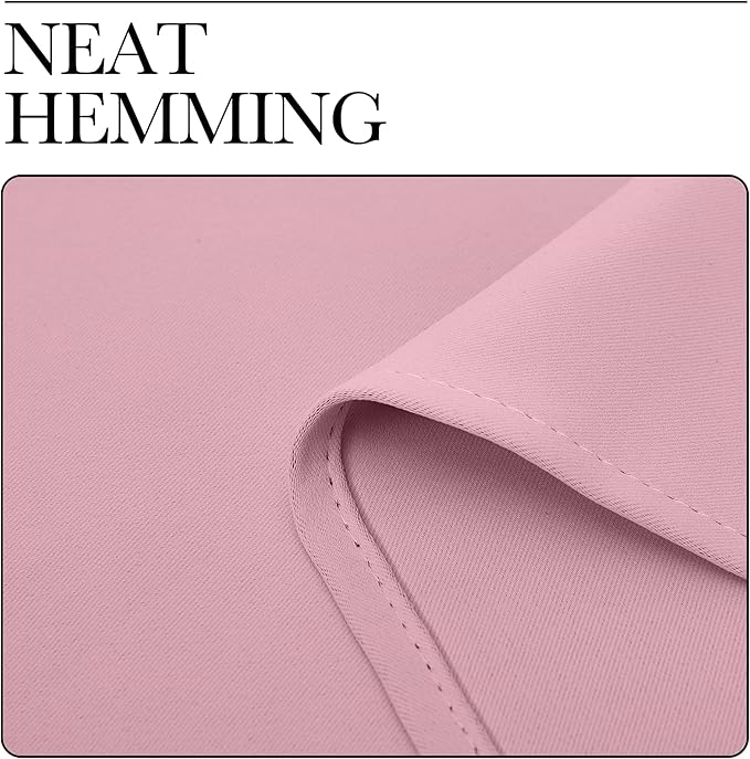 NICETOWN Bedroom Curtain Panels Blackout Draperies, Thermal Insulated Solid Grommet Blackout Curtains/Drapes (Crystal Pink, 1 Pair, 29 by 40-inch)