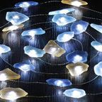 Impress Life Ocean Decor String Lights, Sea Glass Festive Beach Themed 10 ft 40 LEDs Battery&USB Cord Operated Decorative Lights with Remote Timer for Tent Wedding Nursery Bedroom Party Ornament
