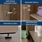 Sauder HomePlus Storage Cabinet/ Pantry cabinets, Salt Oak finish