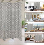 Rose Home Fashion 6 ft Tall Room Divider, Room Dividers and Folding Privacy Screens, 15.7in Privacy Screen 4 Panel Partition Temporary Wall Separation for Private, Stone Grey