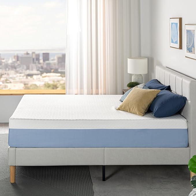 ZINUS 12 Inch Queen Cooling Essential Memory Foam Mattress [NewVersion], Fiberglass Free, Medium Feel, Breathable Cooling Layers, Certified Safe Materials