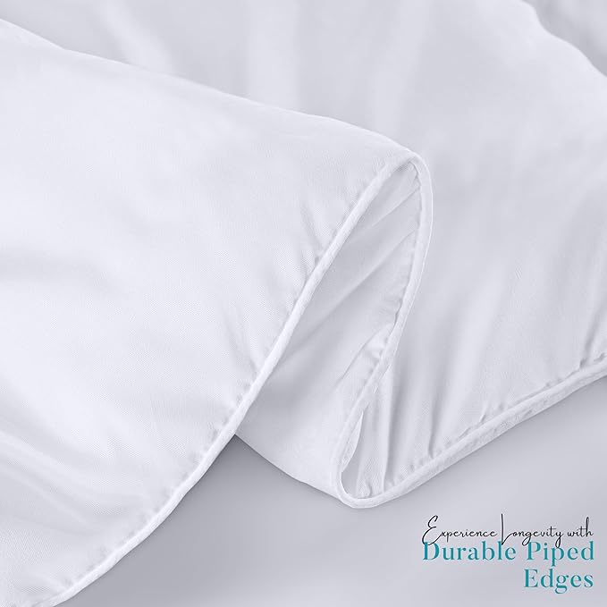 Utopia Bedding Comforter Duvet Insert, Quilted Comforter with Corner Tabs, Box Stitched Down Alternative Comforters Twin Size (White)