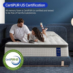 Twin Size Mattress,10 Inch Twin Mattress in a Box,Superior Hybrid with Gel Memory Foam or Back & Lumbar Support,100 Night Trial,Soft,Pressure Relief,Zoned Support Spring, Medium Firm
