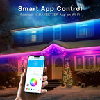 DAYBETTER IP65 Waterproof Led Strip Lights, Smart WiFi LED Lights Work with Alexa and Google Assistant, Color Changing Lights with APP Control, Suit for Bedroom, Bathroom, Home Decor, Outdoor, 32.8ft
