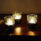 70pcs Assorted Votive Candle Holders - Green Glass Tea Lights Candle Holder in Bulk, Tealight Candle Holder for Table Centerpiece Wedding Decor Home Decoration