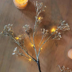 Hairui Lighted Baby Breath Flower Garland Battery Operated with Timer 48L Warm White LED 6FT, Artificial Gypsophila Vine Lights for Thanksgiving Christmas Decor Indoor Outdoor Use