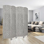 Rose Home Fashion 6 ft Tall Room Divider, Room Dividers and Folding Privacy Screens, 15.7in Privacy Screen 4 Panel Partition Temporary Wall Separation for Private, Stone Grey