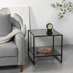 ZINUS Dane 20 Inch Black Frame Side Table, End Table, Easy Assembly, Rich black wood grain (Espresso)