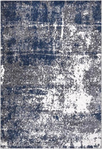 Keen Home Design Area Rugs - 12x15 Non-Shedding, Abstract Rugs for Kitchen, Living Room, Bedroom, Dining Room, Entryway - Size: 12' x 15', Navy/Grey/White