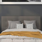 Flash Furniture Lennox Tufted Upholstered Full Size Headboard in Gray Vinyl