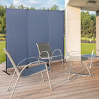 Room Divider Screen JAXPETY 6Ft Room Partition Wall Divider 88" W Folding Privacy Screens Indoor Room Partitions and Dividers Freestanding Room Separator for Office Hospital, Bluish Grey