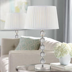 Agata Table Lamp – Modern Luxury Lamp for Bedroom or Living Room, Compact Statement Lighting (15" x 15" x 27.5")