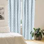 Ambesonne Animal Cartoon 2 Panel Curtain Set, Happy Smiling Pattern with Dots Animal, Lightweight Window Treatment Living Room Bedroom Decor, Pair of - 28" x 63", Pale Blue Sky Blue White
