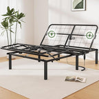 Marsail Queen Adjustable Bed Base Frame with 4 Height Options, Independent Head and Foot Incline, 4 USB Ports and 5 Min Assembly for Lounging, Reading, Reduce Snoring and Acid Reflux