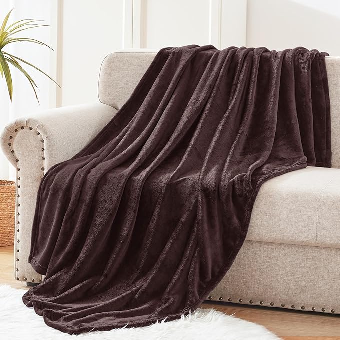 Exclusivo Mezcla Fleece Throw Blanket for Couch, Sofa, 300GSM Super Soft and Warm Blankets, Coffee Throw All Season Use, Cozy, Plush, Lightweight, 50x60 Inches