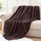 Exclusivo Mezcla Fleece Throw Blanket for Couch, Sofa, 300GSM Super Soft and Warm Blankets, Coffee Throw All Season Use, Cozy, Plush, Lightweight, 50x60 Inches