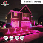 Pink Christmas Valentine's String Lights 100 Mini Incandescent Fairy Light Decor 20.6 Ft White Wire Indoor & Outdoor Party Patio Bedroom, Xmas Tree Garland Easter Holiday Decoration