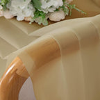 Chyhomenyc Gold Sheer Curtains 84 inches Long 2 Panels Set - Light Filtering Curtains for Living Room, Soft Gentle Voile Rod Pocket Bedroom Window Drapes, 42Wx84L Inch, 2PCS