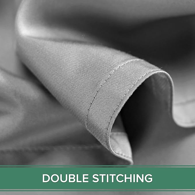 King Sheets by Pure Bamboo, Genuine 100% Organic Viscose Derived from Bamboo Bed Sheet Set, Luxuriously Soft & Cooling, Double Stitching, Lifetime Quality Promise (King, Stone Grey)