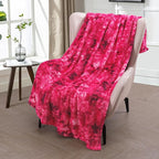 Exclusivo Mezcla Plush Fuzzy Fleece Throw Blanket Extra Large, Super Soft, Fluffy and Warm Blankets for Couch, Bed, Suitable for All Seasons (50x70 Inches, Tie Hot Pink)