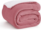 Bedsure GentleSoft Sherpa Fleece Throw Blanket for Couch - Thick and Warm, Soft Fuzzy Plush Throw Blanket for Winter, Dusty Rose, 50x60 Inches