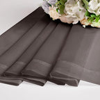 Chyhomenyc Chocolate Brown Sheer Curtains 45 Inch Long 2 Panels, Light Filtering Rod Pocket Voile Short Curtains Drapes for Living Room Bedroom Small Windows, 42Wx45L Inches