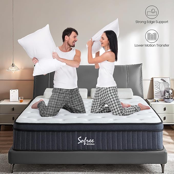 Full Size Mattress, 10 Inch Memory Foam Hybrid Mattress Full, Pocket Spring Mattresses in a Box for Motion Isolation, Strong Edge Support, Pressure Relief, CertiPUR-US