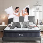 Full Size Mattress, 10 Inch Memory Foam Hybrid Mattress Full, Pocket Spring Mattresses in a Box for Motion Isolation, Strong Edge Support, Pressure Relief, CertiPUR-US